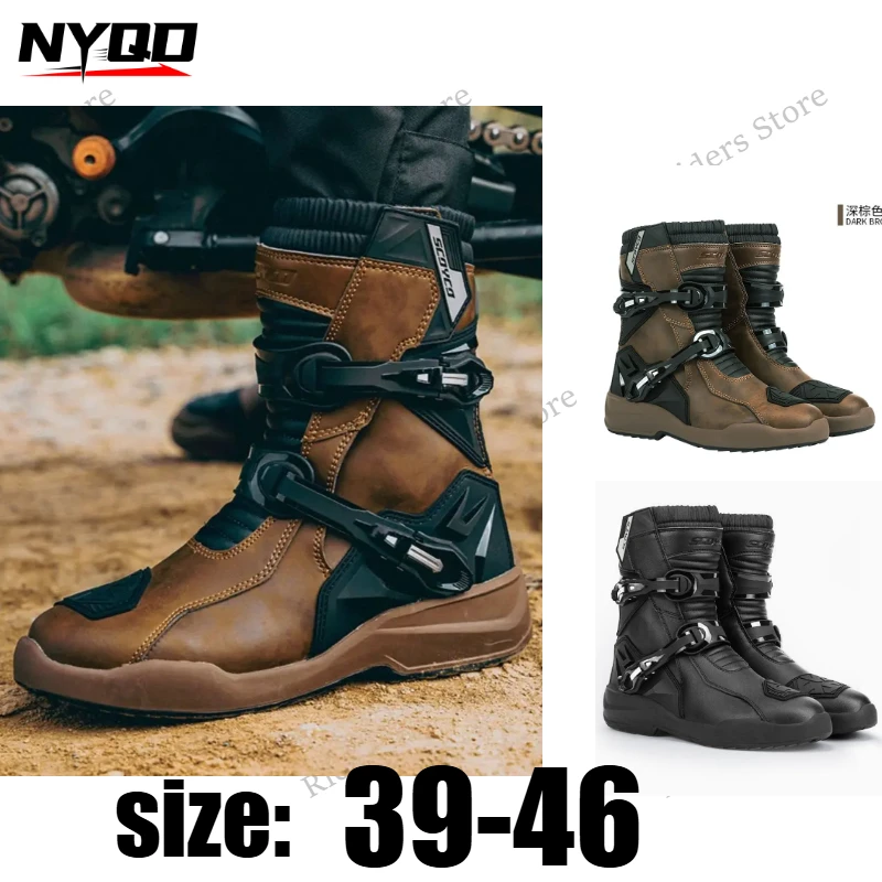 

Мужские мотоциклетные ботинки, зимние, противоскользящие, защитные, для ралли, прочные, удобные, износостойкие, с амортизацией