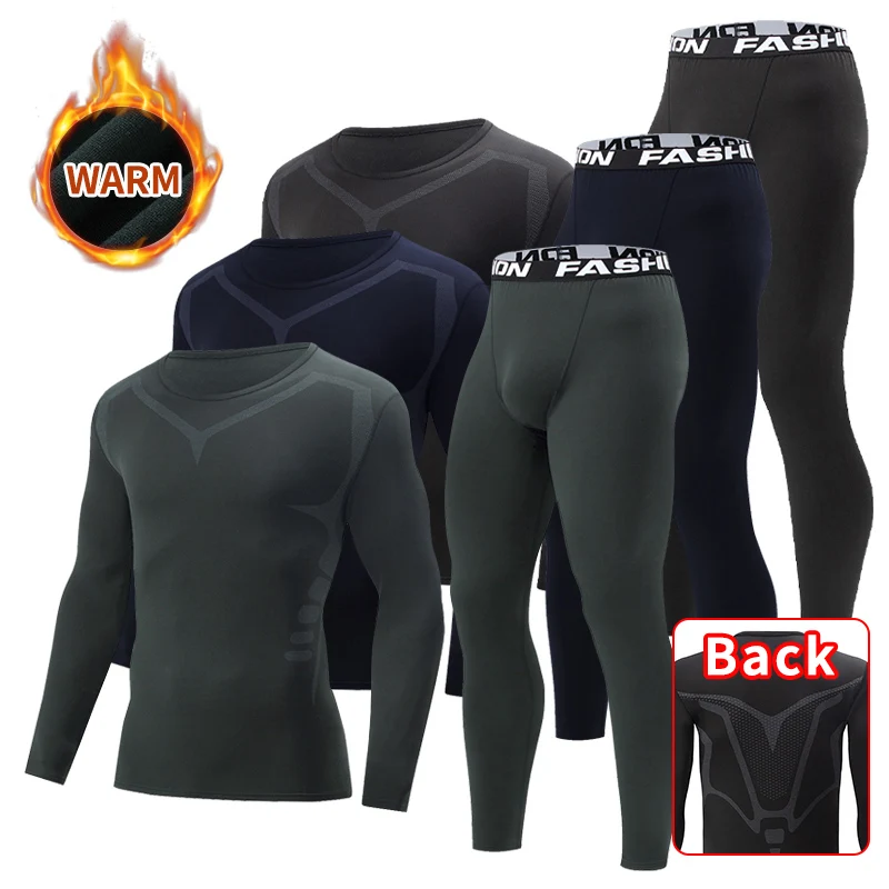 

2-piece Autumn/Winter Men's Black Grey Classic Sports Fashion Warm Set Large Casual Running Elastic Waist Pants Round Neck Top