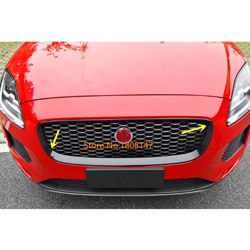 Car Cover Detector Carbon Fiber Trim Front Bottom Grid Grill Grille Hoods For Jaguar E-Pace Epace 2017 2018 2019 2020 2021 2022