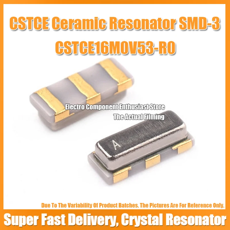 (10PCS) CSTCE16M0V53-R0 16M 16MHZ 16.000MHZ  Passive Ceramics Crystal Resonator SMD-3 3213 3.2X1.3MM 15PF ±0.5%