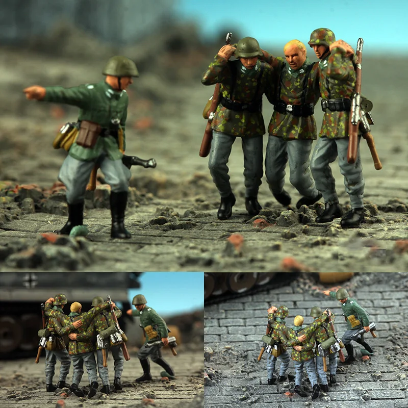 

1:72 Scale Resin German Battlefield Rescue Team 4-member Group Scene Accessory Model Adult Toys Classics Gifts Static Display