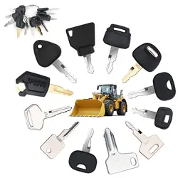 12 Keys Heavy Equipment Construction Ignition Key For Caterpillar Jcb Yanmar Kobelco For Volvo BOBCAT Hitachi Komatsu Excavator