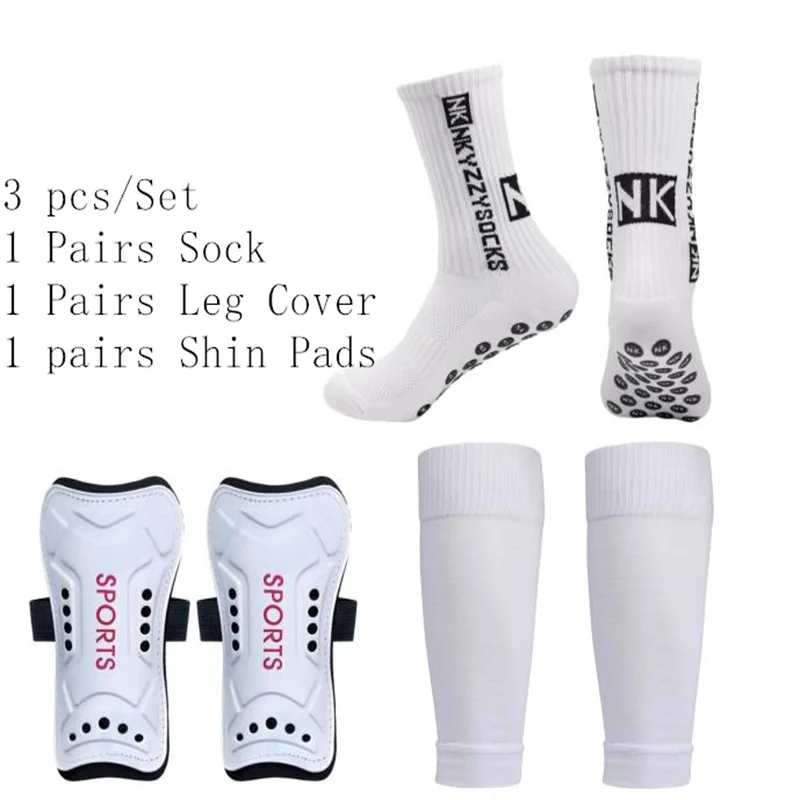 3Pcs/ Set Baseball Rugby Socks Round Silicone Suction Cup Grip Non-slip Sports Soccer Socks Male Women Football Socks Leggguards