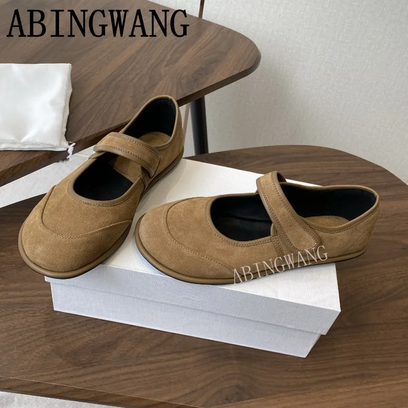 

2025 Autumn New Suede Leather Loafers for Women Lace Up Runway Ladies Office Shoes 2025 Autumn Winter Lazy Shoes Women Shoes