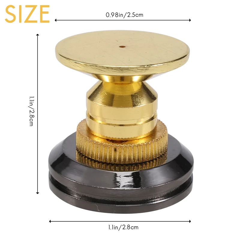 مجموعة ممتازة مكونة من 4 مجموعات من مكبر الصوت الذهبي مع أقراص أرضية وحامل عزل القدم وإكسسوارات مكبر الصوت الاحترافية