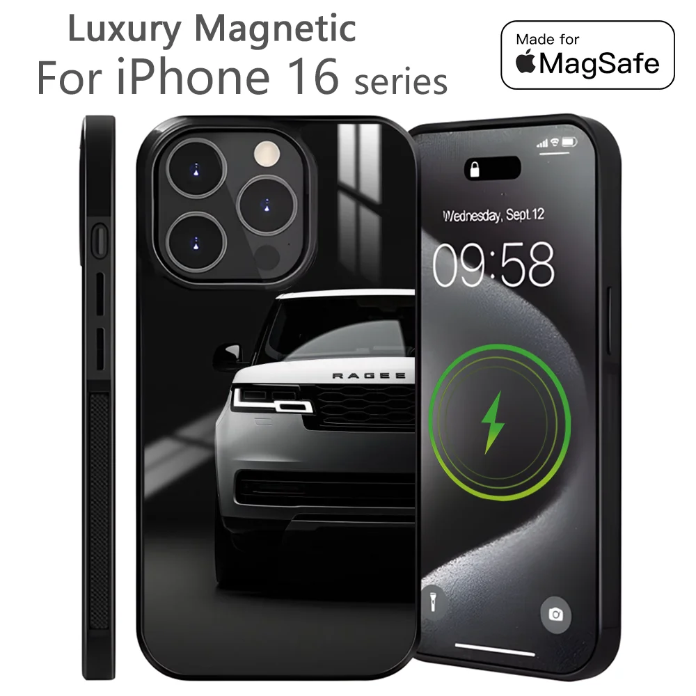 Fashion Off-road Rover Range Phone Case For IPhone 16 15 14 13 Pro Max Plus Mini Magnetic Magsafe Wireless Charging Cover