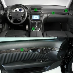 Carbon Fiber for Mercedes Benz E-Class W211 2003-2008 Car Film Interior Stickers Center Console Gear Dashboard Air Door Handle L