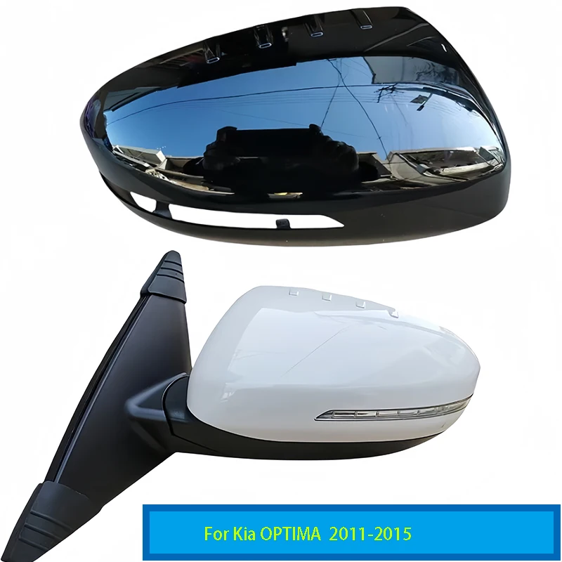 

For Kia OPTIMA 2011-2015 Car Accessories Exteriors Part Outside Reverse Mirror Cover Cap Rearview Housing Shell Black NEW