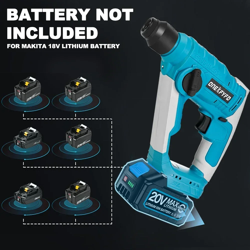 2 ben 1 10mm brushless Elektromos Élesen hangsúlyoz 21V cordless Élesen hangsúlyoz Kiütközik multifunctional Acél Beton faipari számára 18V makita Üteg