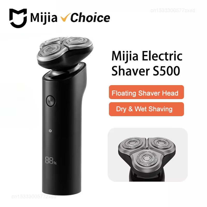  Mijia S500 Electric Shaver 3 Blade Men's Dry & Wet Shaving Washable Beard Shears Beard Trimmer for Mens Electric Shaver 