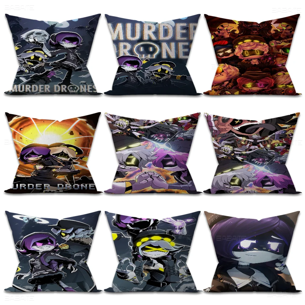 Classic Anime M-Murder D-Drones Pillow Cover Sofa Cushion Cover Home Room Decoration Children Gift