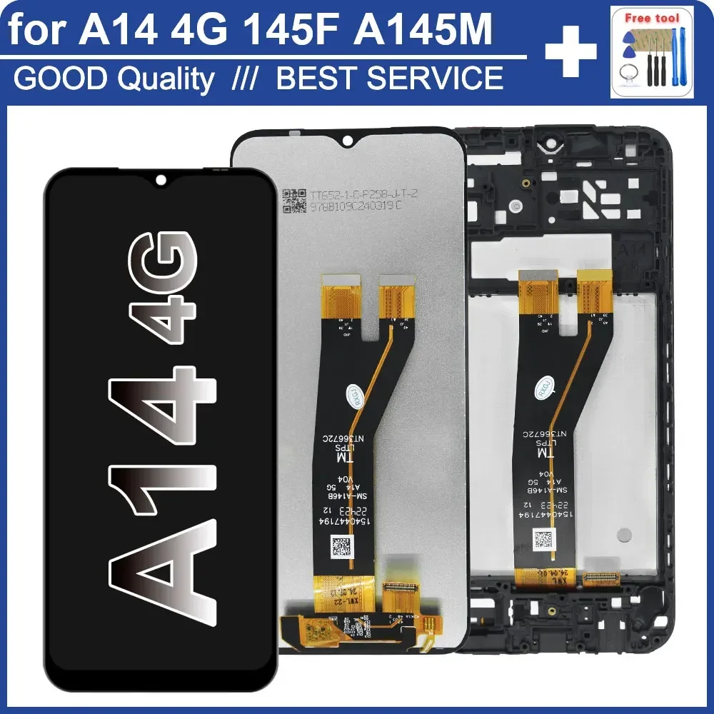 

6.6'' Tested LCD for Samsung Galaxy A14 4G A145F LCD Display Touch Screen Digitizer Replacement for Samsung A145M A145F LCD