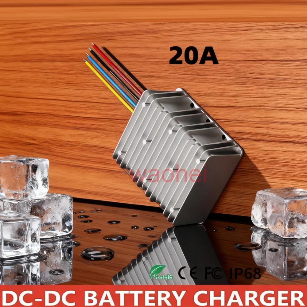 

DC 8-36V to DC 12.6V 13.8V 14.5V 16.8V 20A Power Converter Buck Booster Dual Battery System Battery Charger for Car Boat CE New