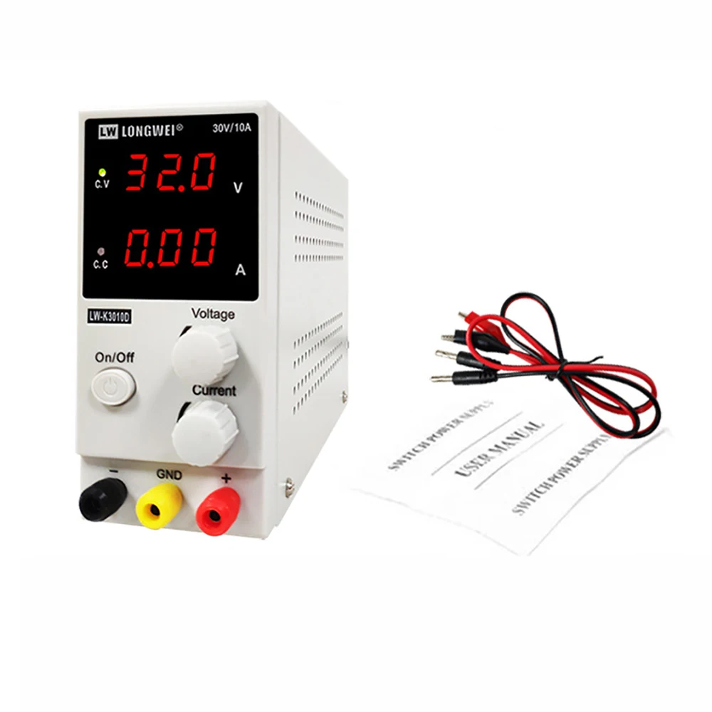 

DC Power Supply LED Display Adjustable Switching Regulator Laptop Repair Rework Tool 30V 10A LW-K3010D