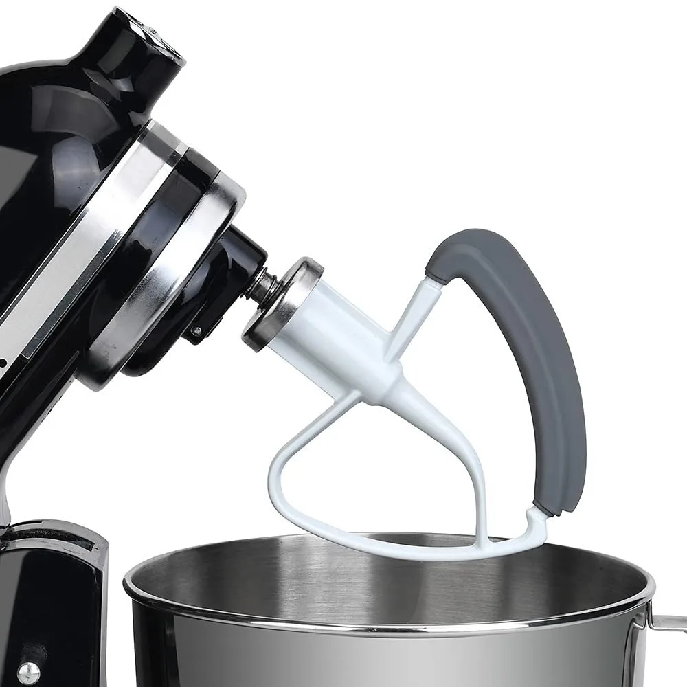 مضرب فليكس إيدج لـ KitchenAid 4.5-5 QT مجداف خلاط برأس مائل مع مكشطة وعاء بحواف سيليكون مرنة #3