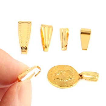 100 stks/partij Rvs Hangers Pinch Bail Sluitingen Meloen Zaden Gesp Voor Ketting Haken Clips Connector DIY Sieraden Maken