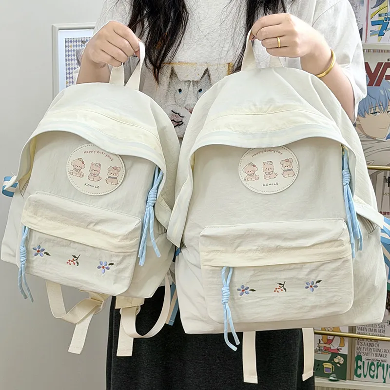 School bag for female college students, Korean-style niche designinsStylish backpack for shopping, traveling, and leisure, light
