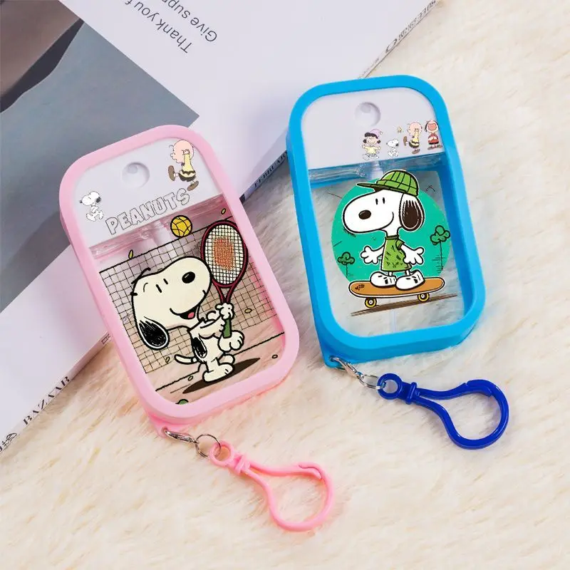 Kawaii Snoopy card style perfume spray bottle cute cartoon girl anime travel portable cosmetics press bottle gift wholesale