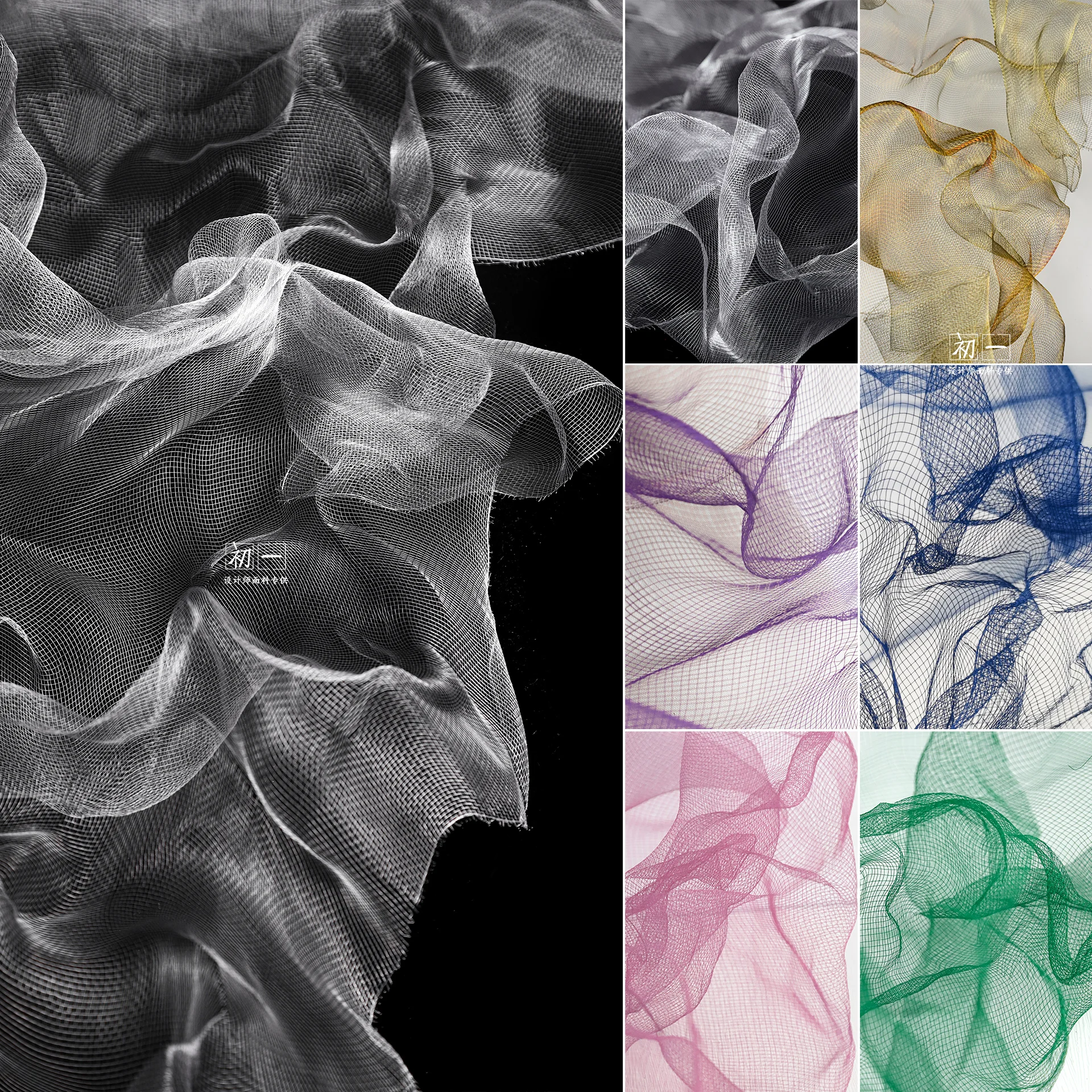 100x100cm Flexible Metallic Mesh Metal Fabrics Steel Metal Mesh Wire Fabric for Wedding Home DIY Material Designer Per Meter