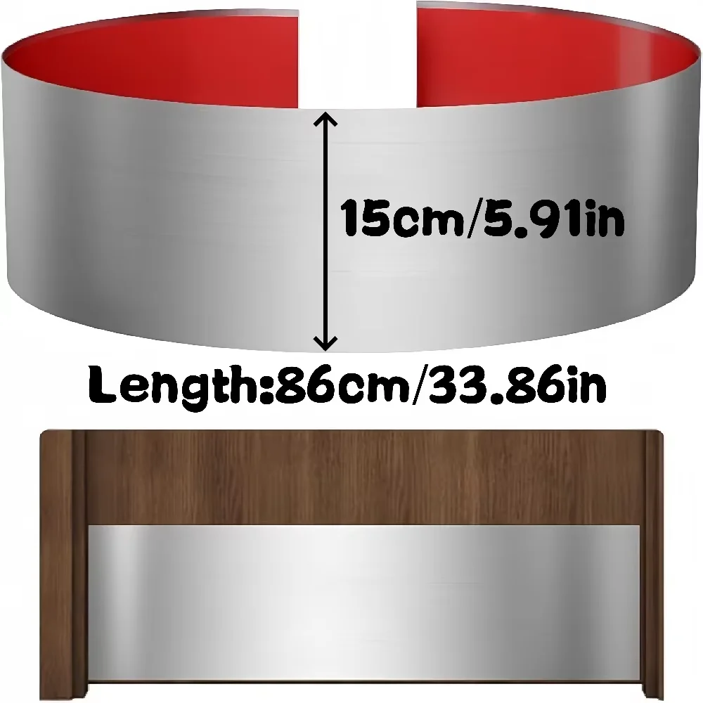 1PC 86X15cm Stainless Steel Kick Plate, Peel and Stick Kickplate Base Cover, Baseboard Molding Trim for Wall, Door