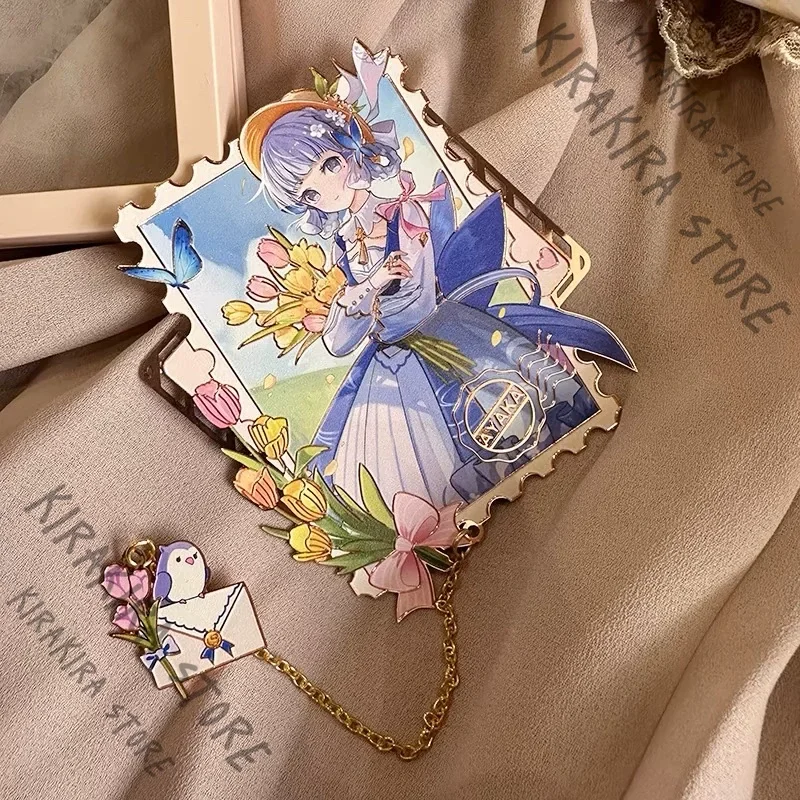 

Kamisato Ayaka Genshin Impact Metal Cosplay Bookmark Brooch Ornaments Creative Birthday Present Manga Merchandise Mascot