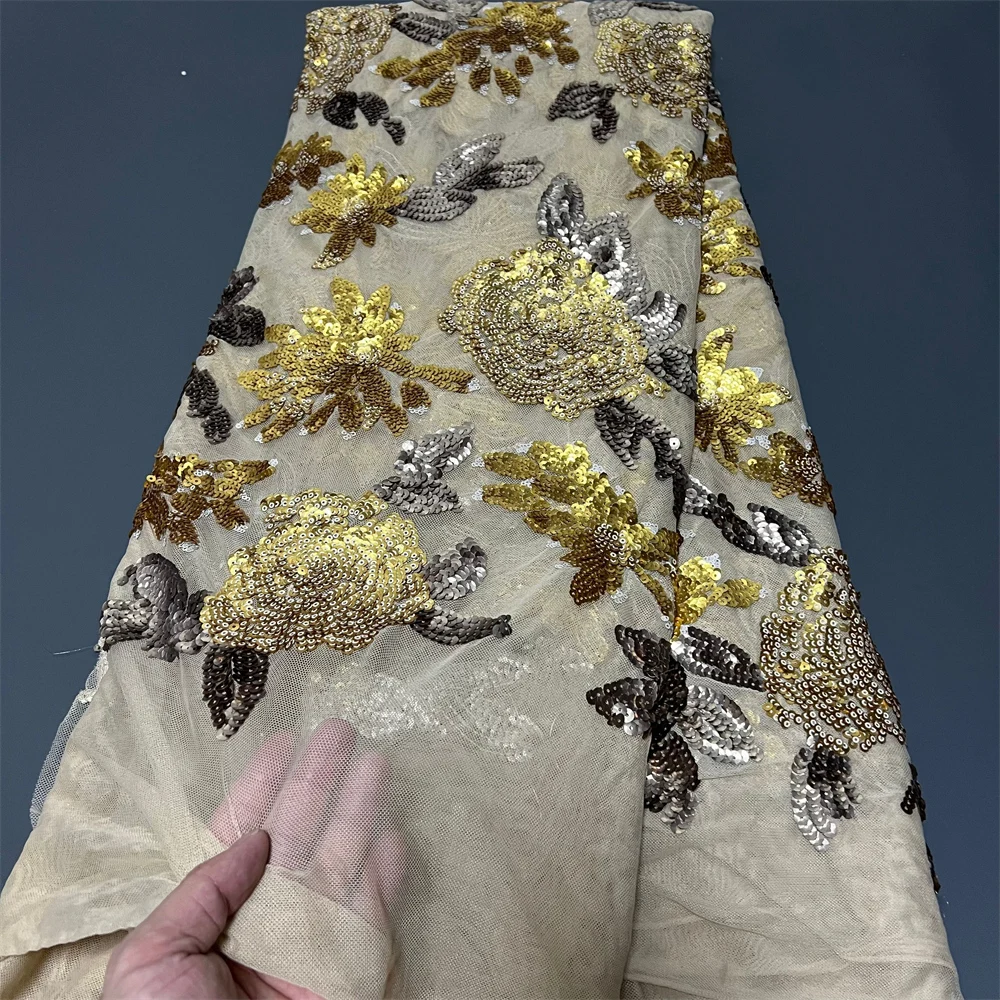 

Новейшая африканская кружевная ткань 2022, высокое качество, хлопчатобумажная ткань по метрам, вышивка, стразы, лен, свадебное платье, тюль, 5 ярдов
