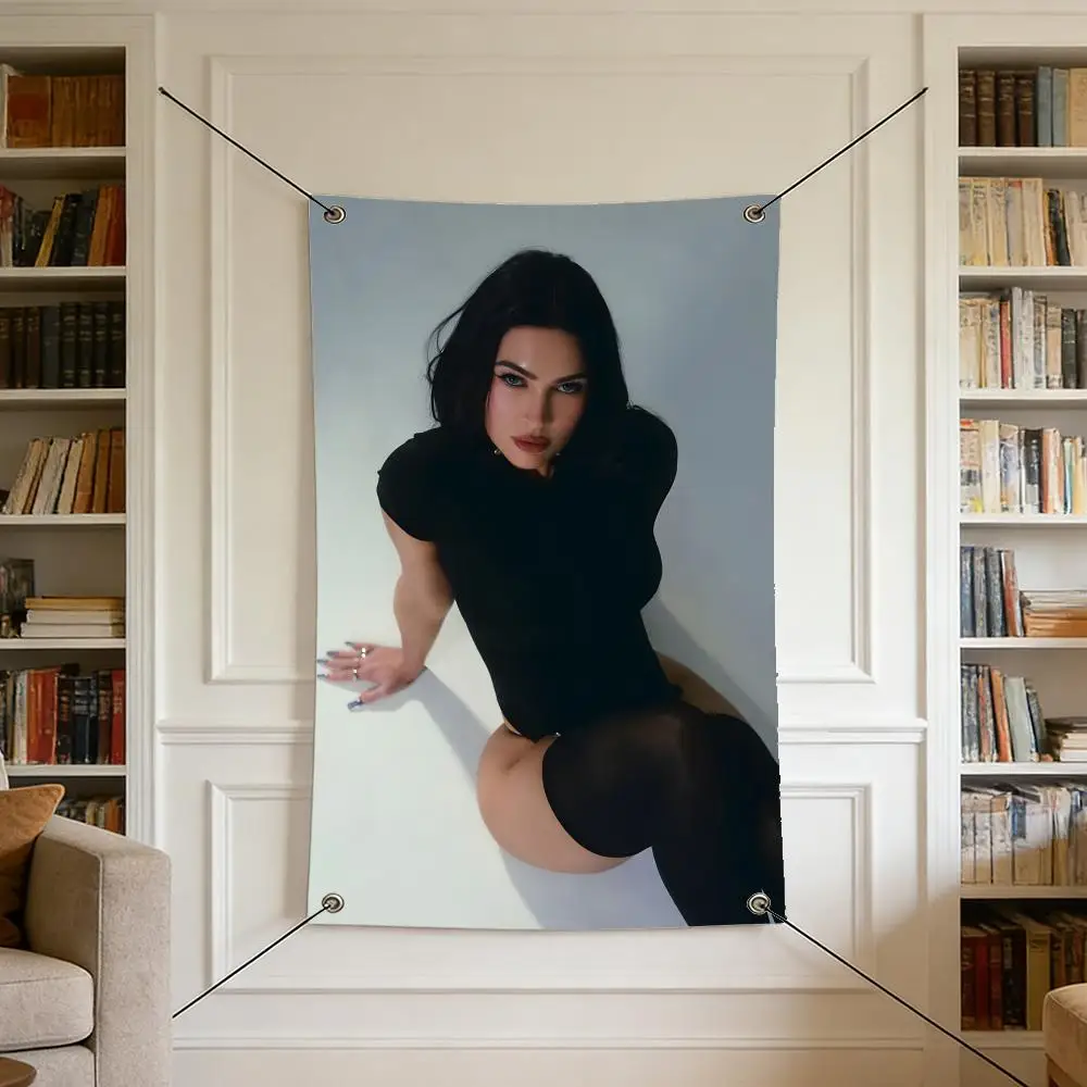 Star M-Megan F-Fox Flags Are Suitable for Outdoor Camping, Live Streaming, Music Festivals, Home Décor, and Parties