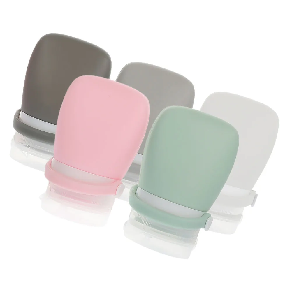 

5Pcs Travel Bottles Leakproof Refillable Silicone Containers for Lotion Shampoo Travel Toiletries Set Silicone Bottles