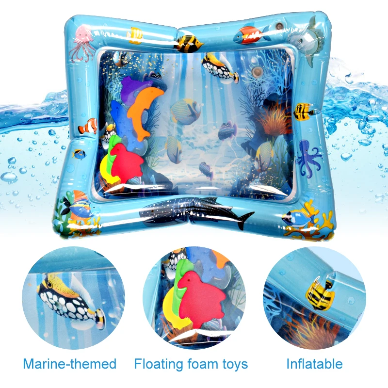 Esterilla de agua inflable para bebé, colchoneta de juego de agua para niños pequeños, juguetes de desarrollo de Educación Temprana, regalo de