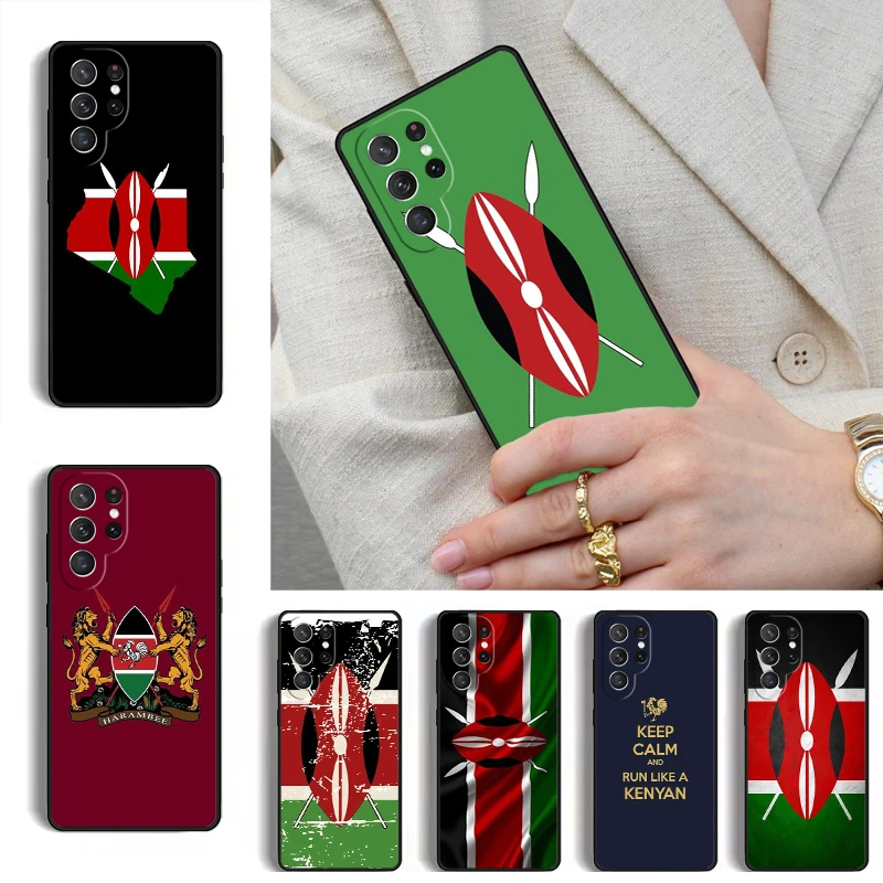 Kenya Flag Phone Case for Samsung Galaxy S26 S25 Ultra S24 S23 S22 S21 Plus Note 10 Bumper Cover