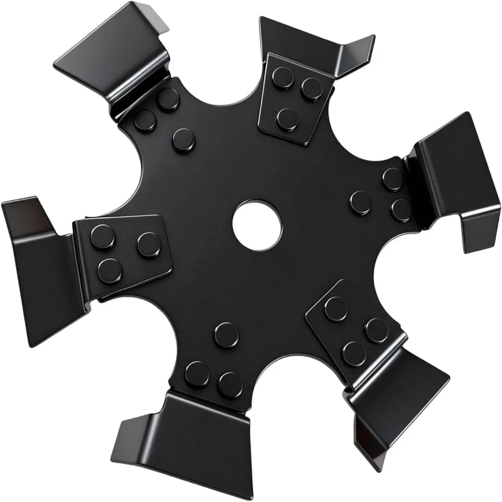 Multi-Functional Manganese Steel Trenching Wheel Black 9.45 Inch Ditching Wheel Furrow Excavating Wheel Trenching