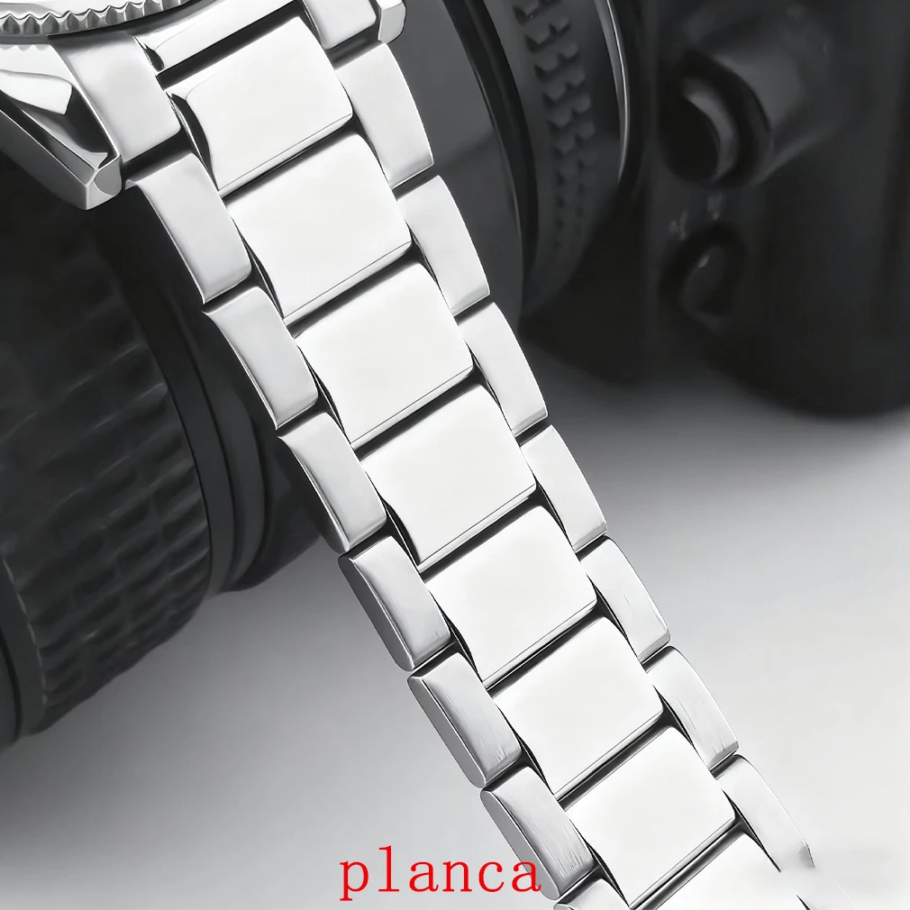 Logotipo personalizado 41mm NH35 movimiento Casual hombres reloj mecánico automático cristal de zafiro Esfera estéril reloj luminoso