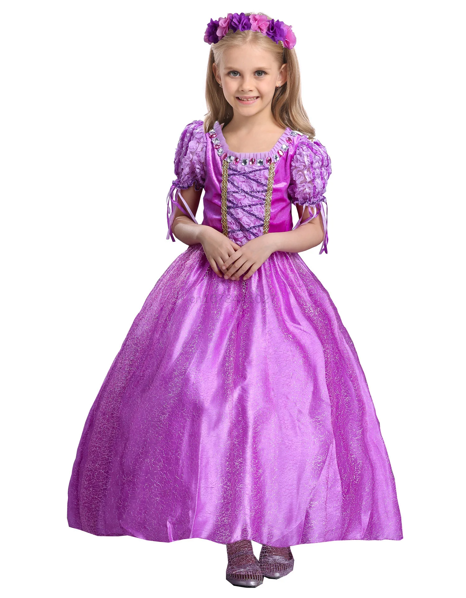 2023 Long Hair Princess Sofia Middle School Girls' Cosplay Dress Princess Dress Ponchy Dress Dress