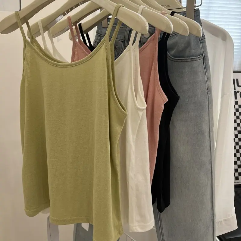 

Slimming plus Size Korean Style Color Summer Thin Loose Fashionable Women's Vest 300 Pounds Inner Wear Tank Top