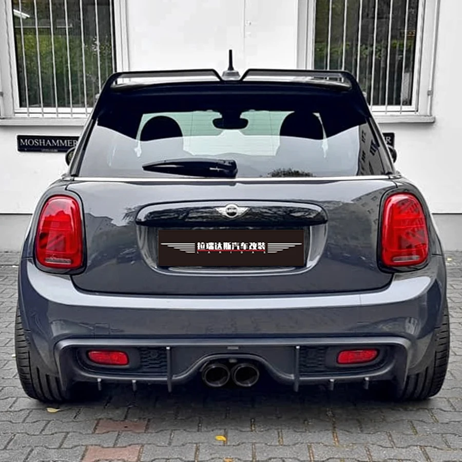 Rear Diffuser For MINI F55 F56 F57 COOPER S 2014-2020 Bumper Rear Lip Splitters FRP Material Car Accessories Body Kit