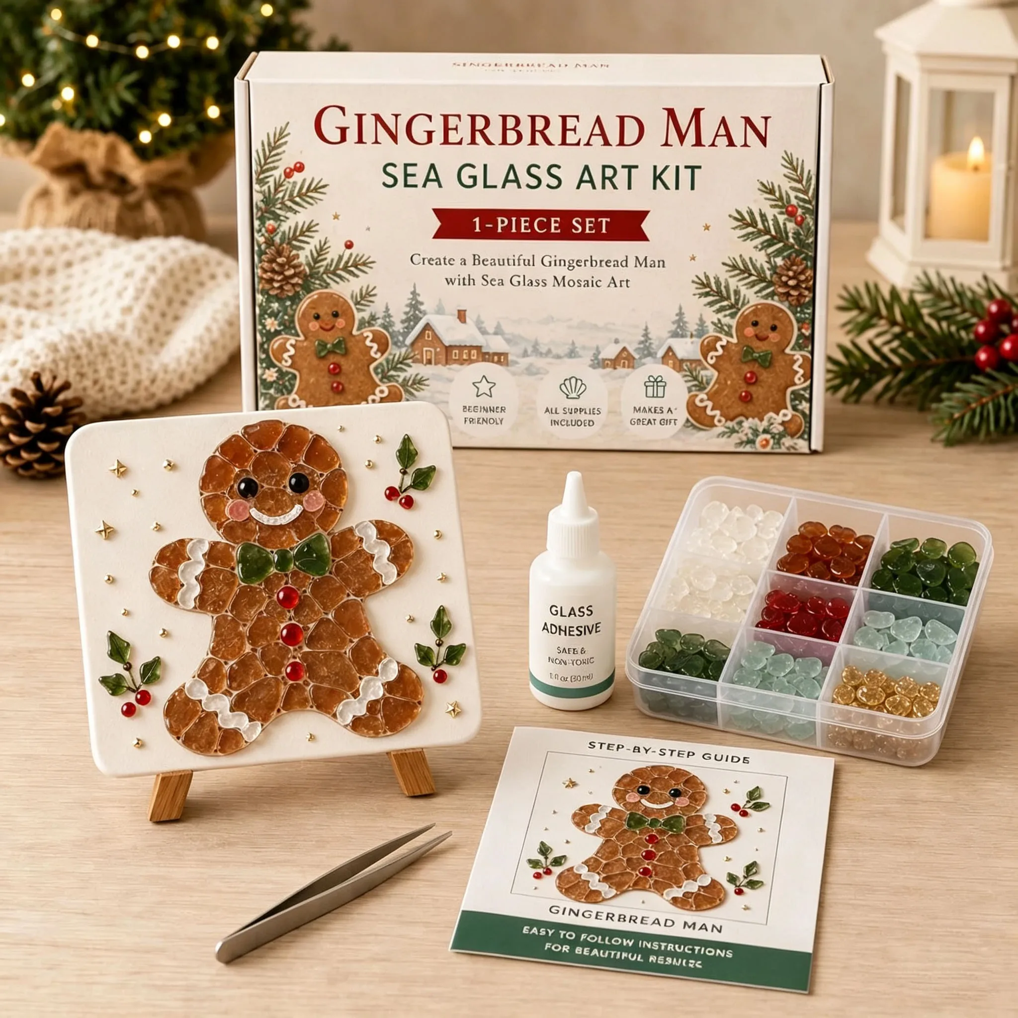 DIY Christmas Sea Glass Art Ki - Art Craft Display review and price