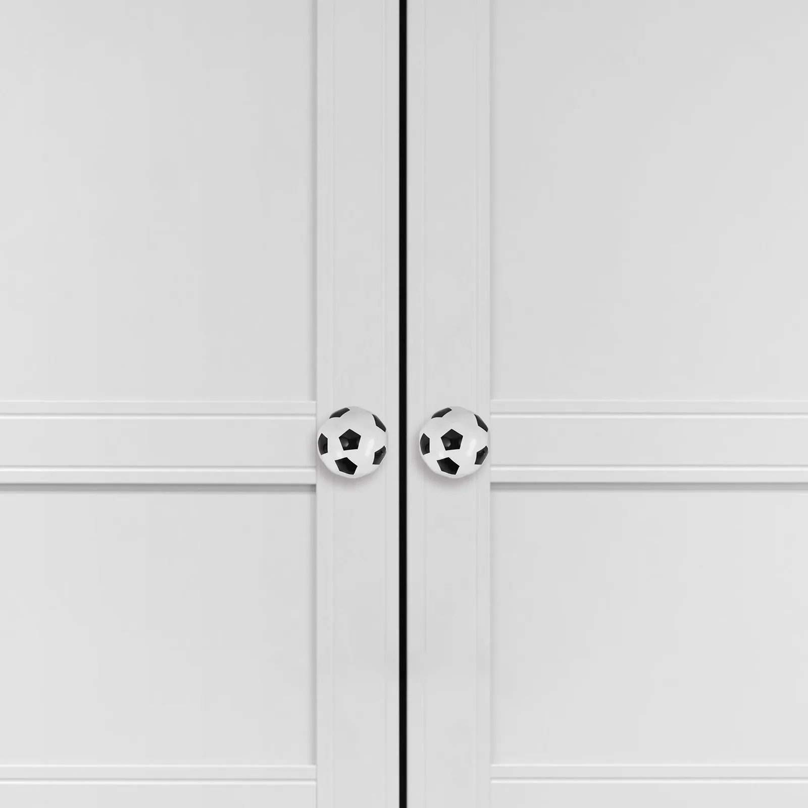 

6Pcs Football Shaped Cabinet Knob Ceramic Drawer Pull Compact Stylish Handle for Bathroom Bedroom Dresser Cupboard Metal