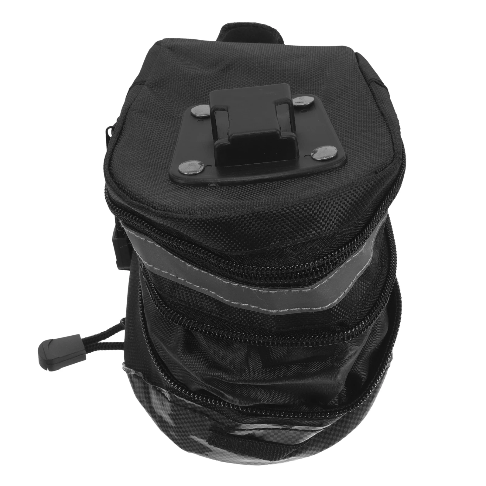 

1Pcs Bike Saddle Bag Large Capacity Mountain Cycling Seat Pack Expandable Rear Seat Bag Reflective Strap Bike Luggage