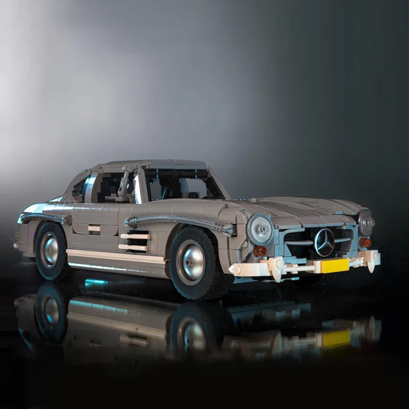 1452 Uds Mercedeser-Benzer 300SL Gullwing Coupe 1955 MOC coche deportivo clásico con puertas de ala de gaviota bloques de construcción educativos regalo