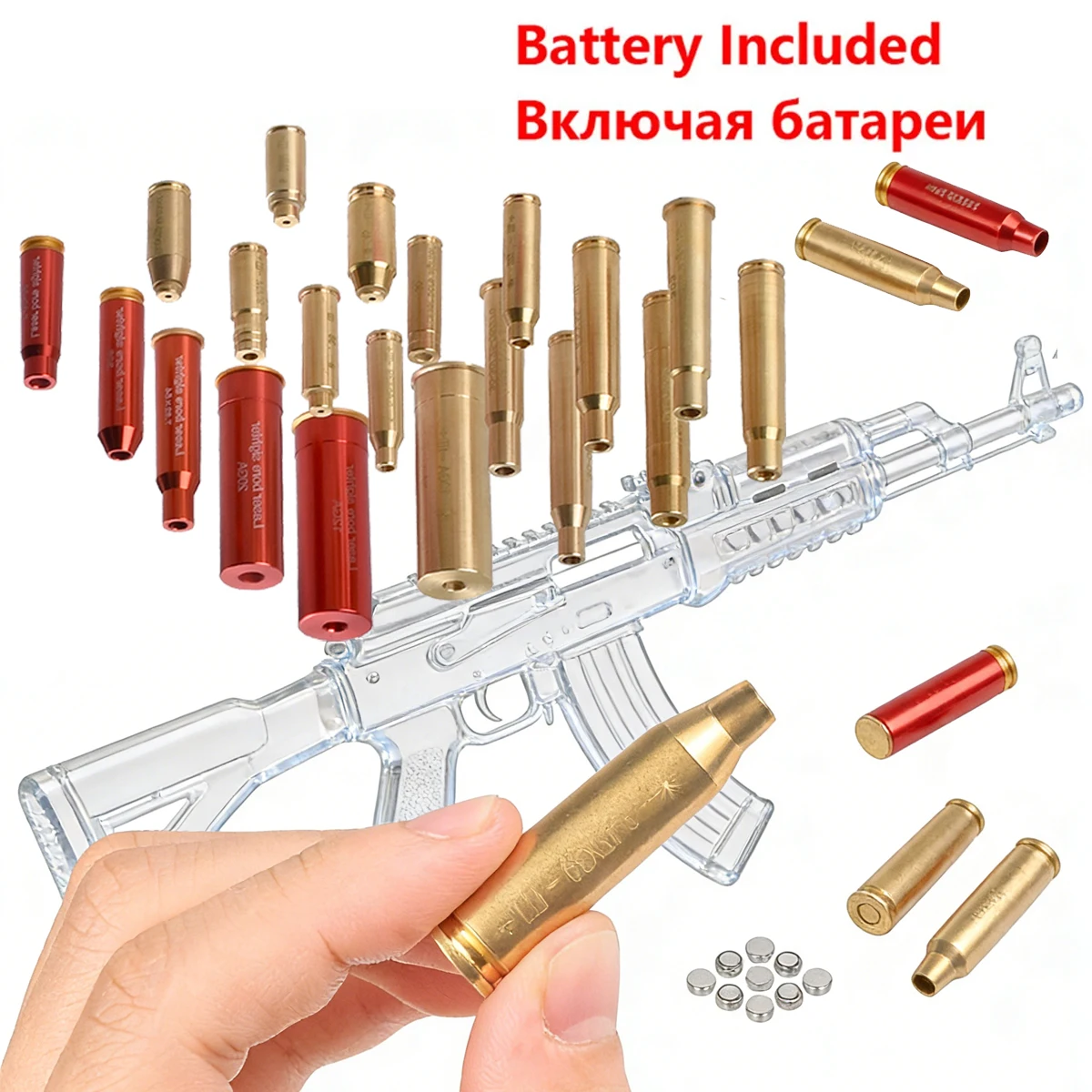 

12GA 20GA 9mm Brass Caliber Red Lasers Bore Sight Training Bullet Caliber .223 .308 7.62 .45 5.45x39 Boresighter Hunting