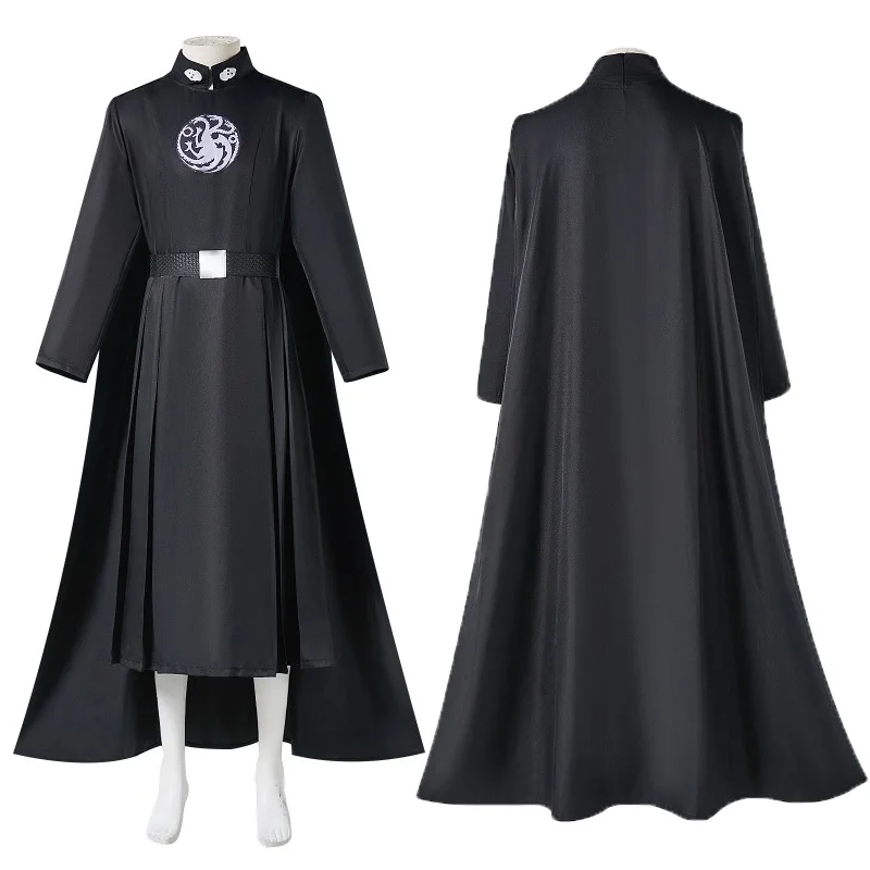 

King Aegon Cosplay Targaryen Costume Disguise Medieval Costumes Robe Belt Fantasy Outfits Halloween Carnival Suit for Adult Men
