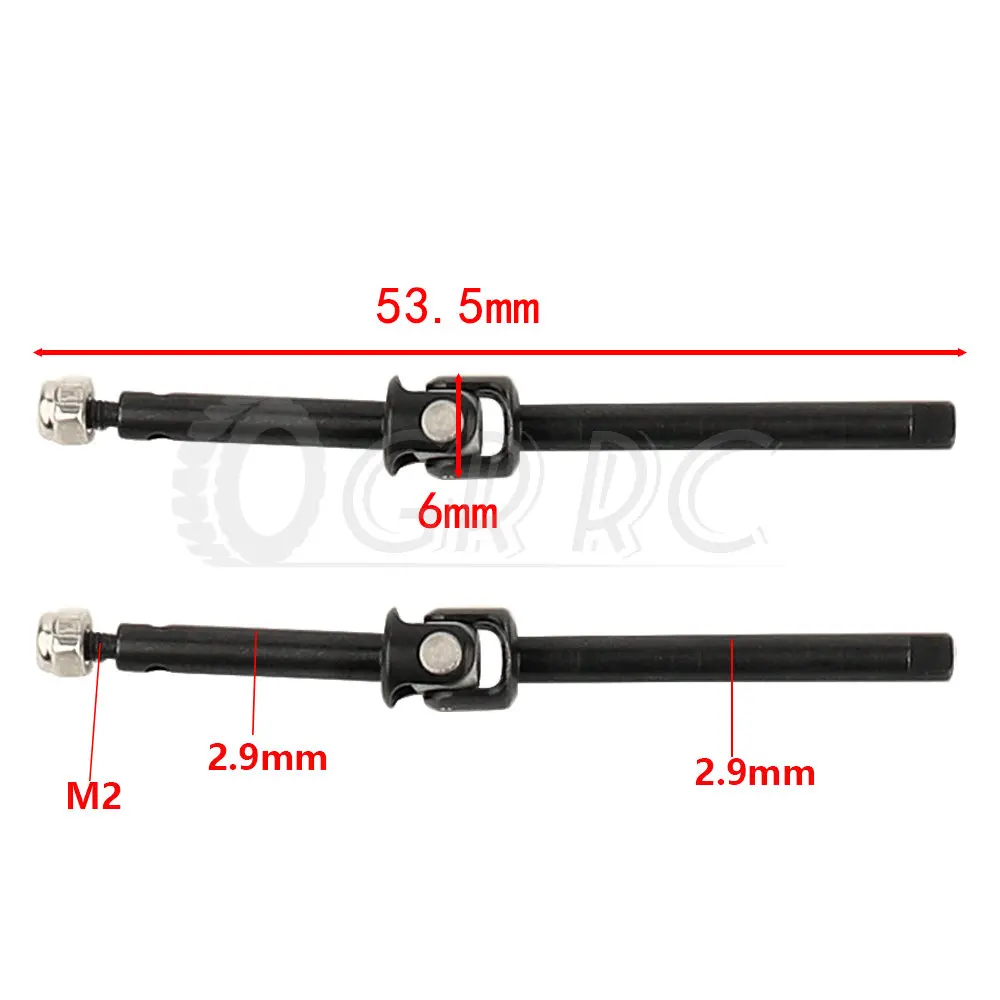 Upgraded Steel Front Axle CVD Drive Shaft for 1/24 RC Crawler Car Axial SCX24 Deadbolt C10 AXI00002 AXI00004 AXI00006 Model Part