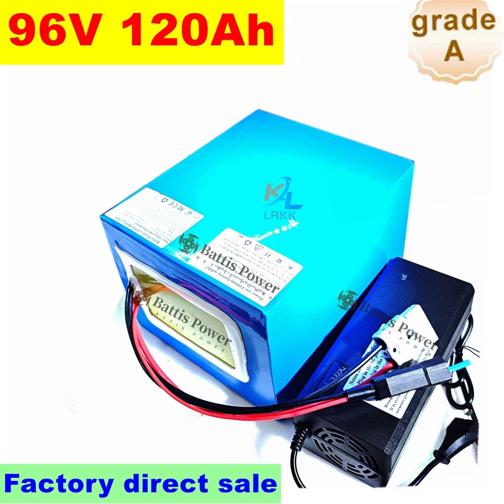 96v 120ah Lithium Ion Battery Li Ion Bluetooth BMS APP For 5000W Motor Robot Scooter Bike Motorcycle AGV Bike + 10A Charger