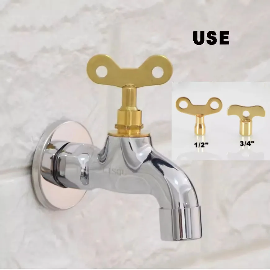 Clock Shape Metal Square Shaft Tap Wrench 6mm/7mm Plumbing Water Faucet Control Switch Key Maintenance Tools 2 Pieces Per Pack