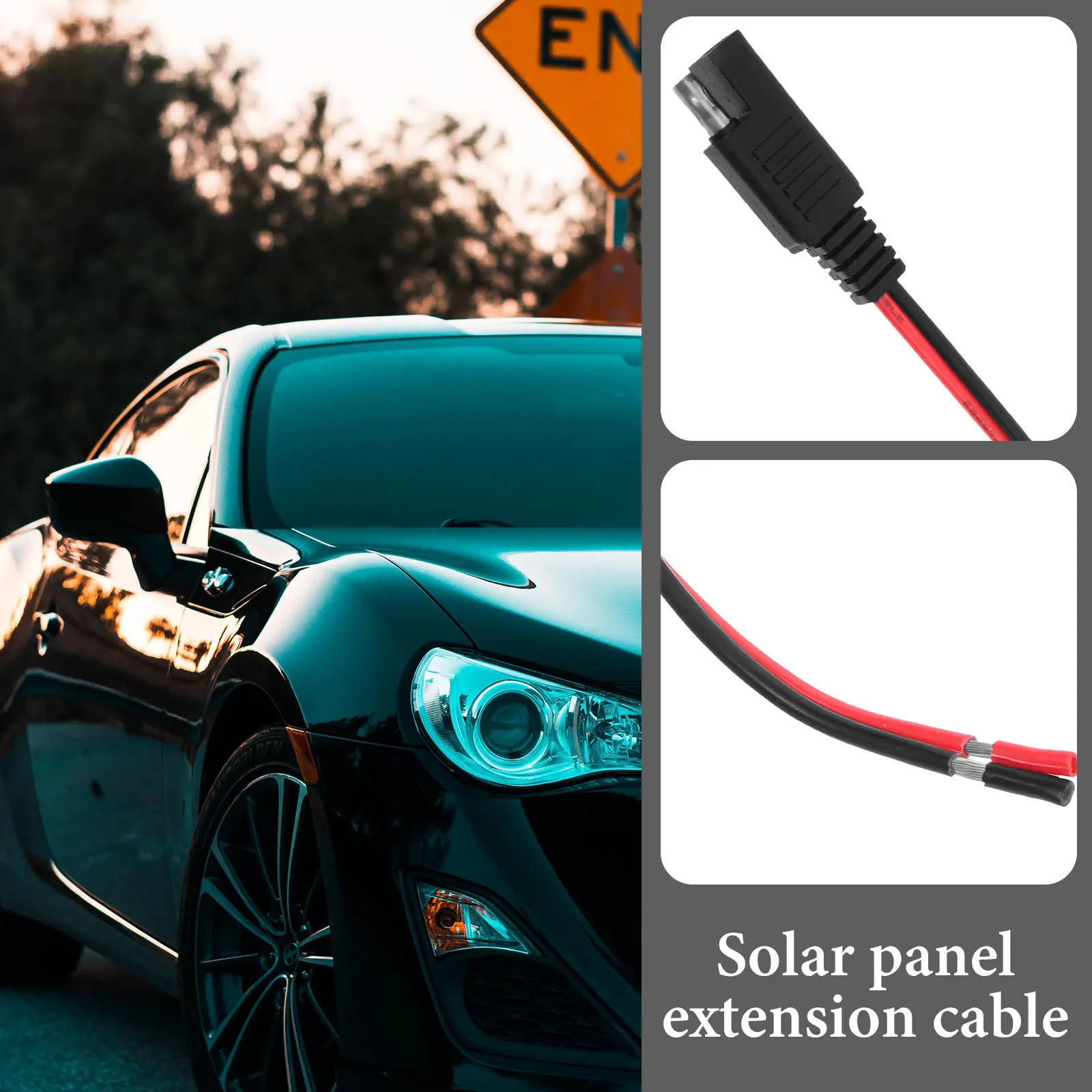 

Solar Photovoltaic Power Cord Automotive Connectors Male Sae Tinned Copper Female Socket Mini Cable Extension Plug Extesnison