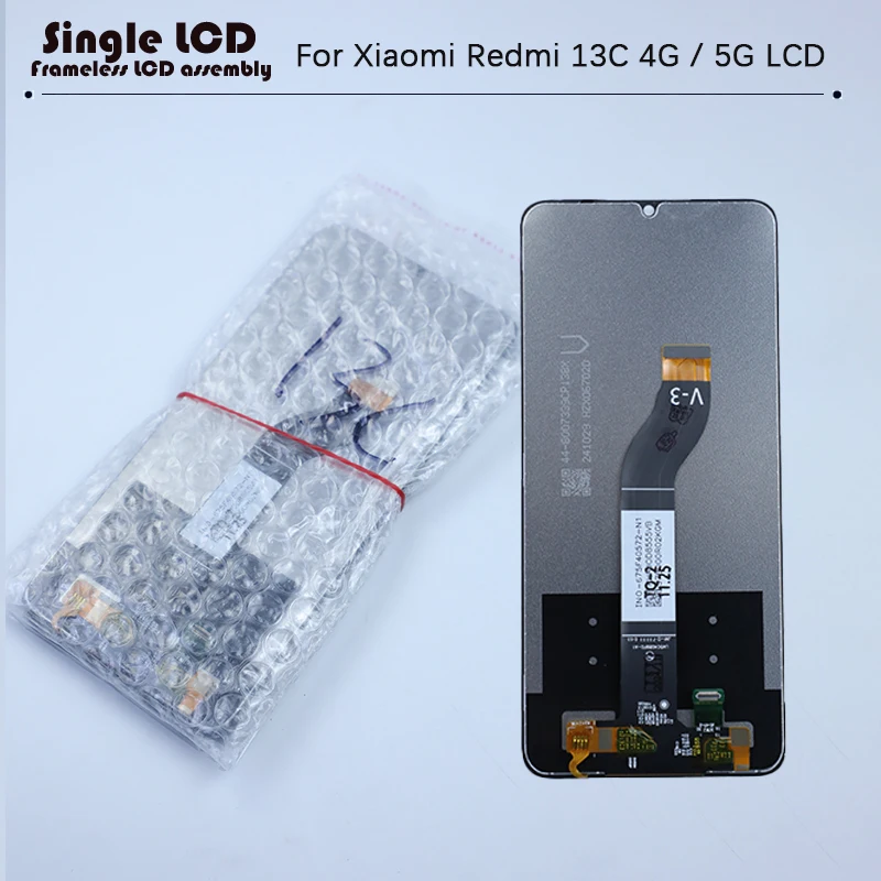 Ekran dotykowy IPS LCD z digitizerem do Xiaomi Redmi 13C 4G 5G 6.74 cala, część zamienna do naprawy, zamiennik wyświetlacza, zestaw naprawczy. — zdjęcie produktu 3