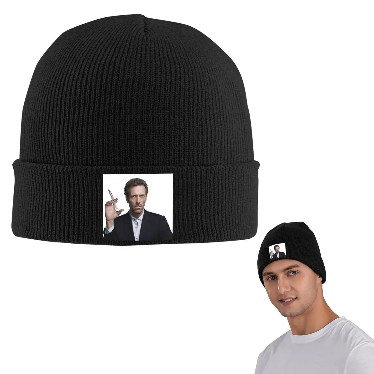 House MD Warm Knitted Cap Hip Hop Bonnet Hat Autumn Winter Outdoor Beanies Hats for Unisex Adult