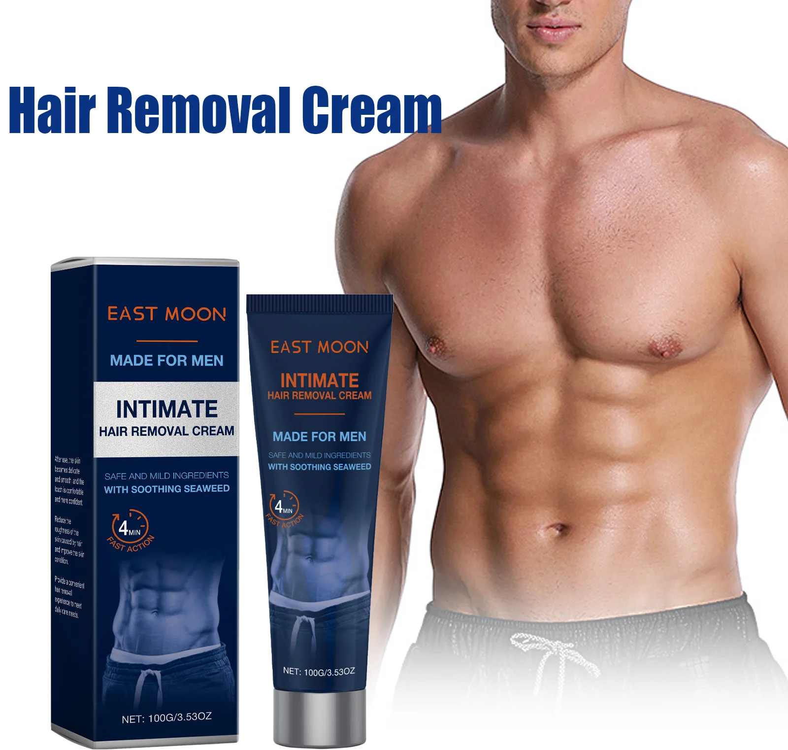 Crema Depilatoria Avocado Man per Zone Intime, Indolore e Lenitiva, Delicata, per Barba, Corpo, Gambe e Ascelle