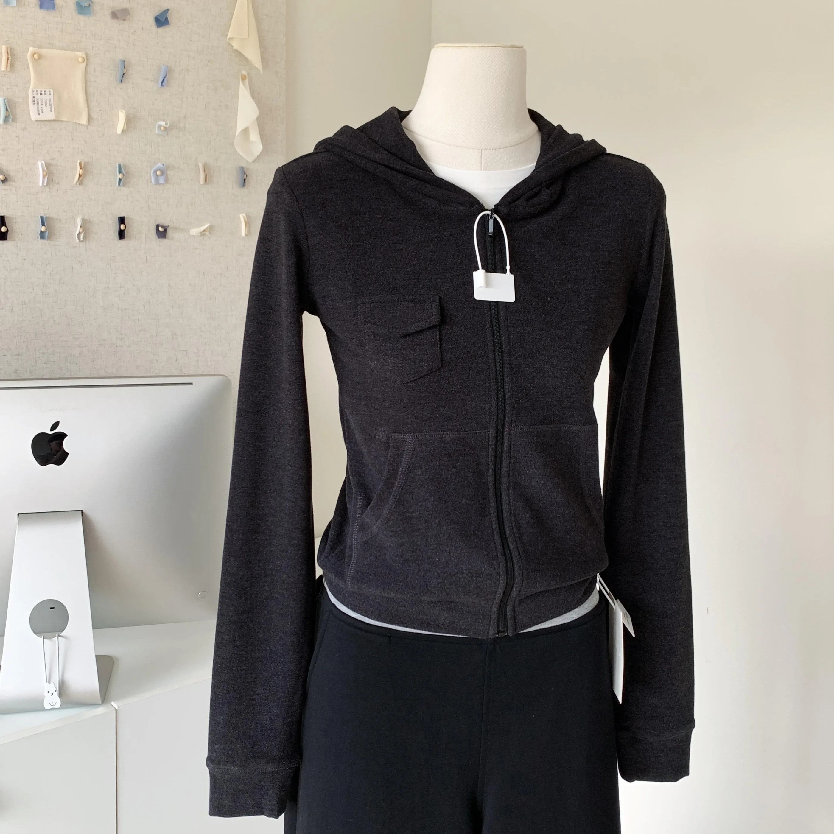 

Women's Autumn Hooded Long Sleeve Slim Solid Color Jacket Lady Streetwear Pockets Sporty Zipper Basic Outwear Top