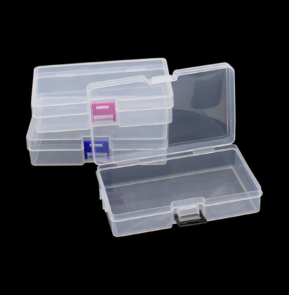 Transparent Plastic Storage Jewelry Box Empty storage box Container For Beads Earring Box For Jewelry Rectangle Case 146*85*35mm
